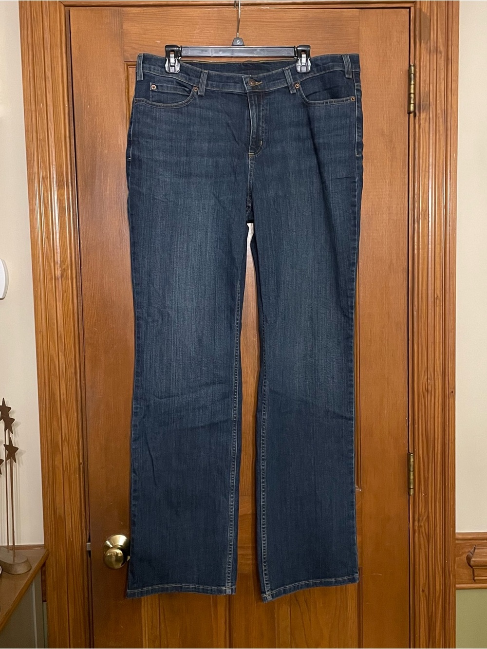 Duluth Trading Co Women’s Dark Blue Midrise Flex Bootcut Jeans, NWT, Size 16/33”